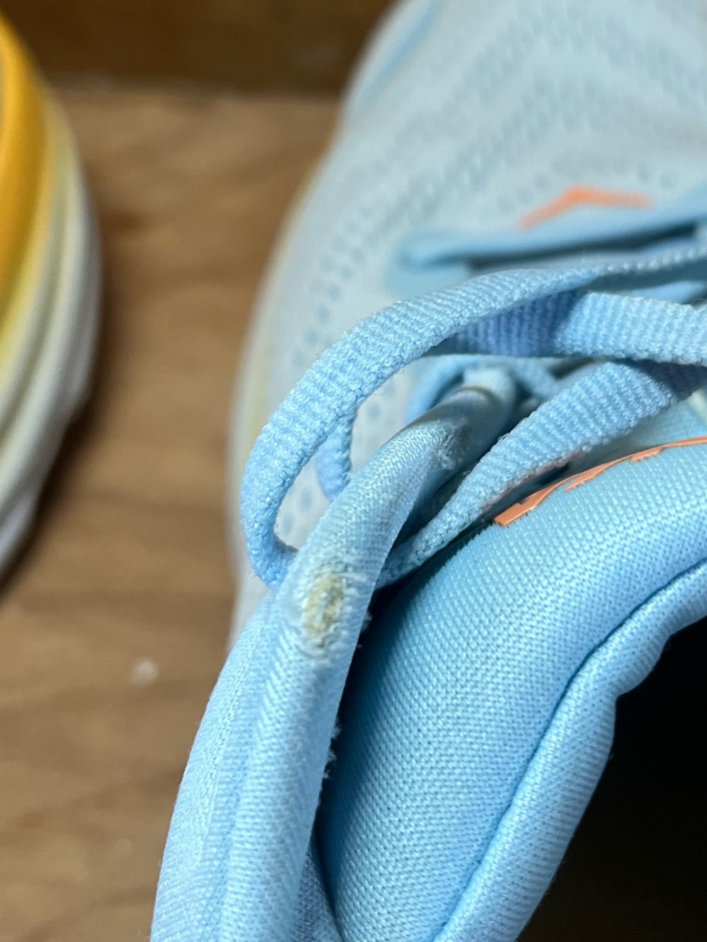 Hoka One One Bondi 8 Womens Size 9 Wide Running Shoes Sneakers Blue Yellow - Picture 7 of 14